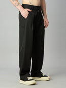Men's Korean fit baggy trousers right side profile