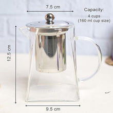 Load image into Gallery viewer, Tea Party | 2 Double Wall Cup + Glass Teapot
