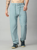 Aqua Blue Lightweight Comfort fit Smart Pant