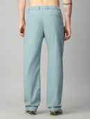 Aqua Blue Lightweight Comfort fit Smart Pant