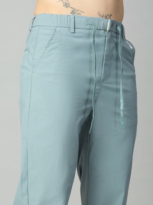 Aqua Blue Lightweight Comfort fit Smart Pant