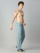 Aqua Blue Lightweight Comfort fit Smart Pant