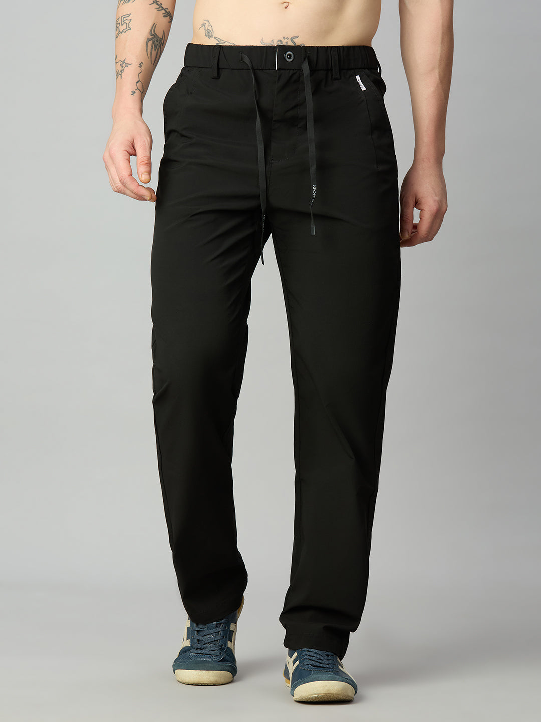 Black Lightweight Comfort fit Smart Pant