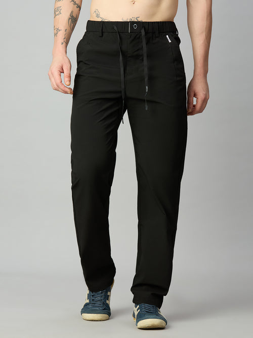 Black Lightweight Comfort fit Smart Pant