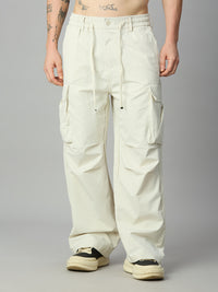 Beige Baggy Cargo Pant