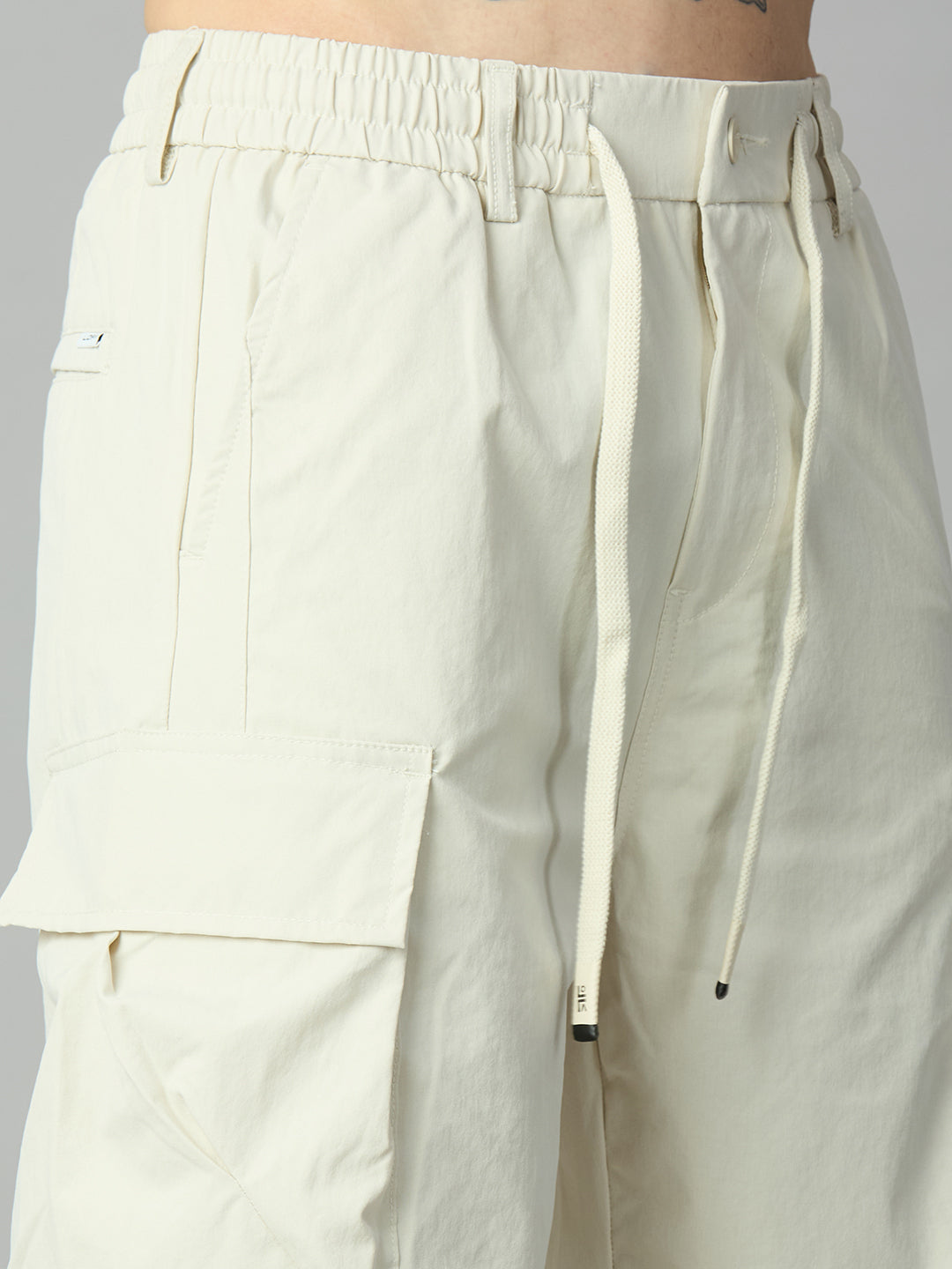 Beige Baggy Cargo Pant