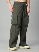 Grey Baggy Cargo Pant
