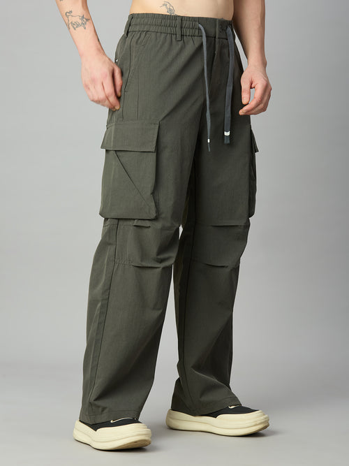 Grey Baggy Cargo Pant