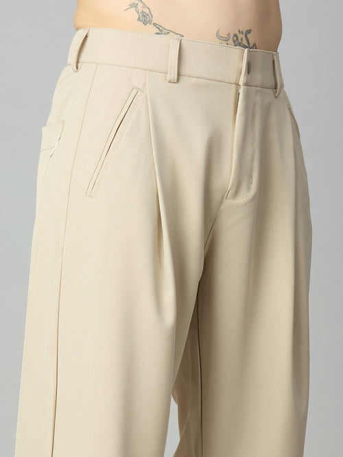 Close-up of tailored front pleat detailing