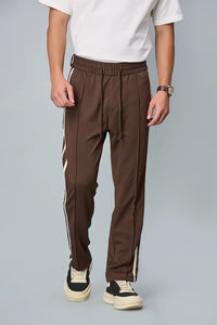 Straight Fit Coffee Brown Active Pants
