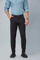 Front view of men’s formal stretchable trousers in nylon–cotton–spandex blend – comfort fit and wrinkle-resistant design by LOFA.