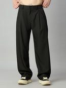 Men's Korean fit baggy Tencel pants front view