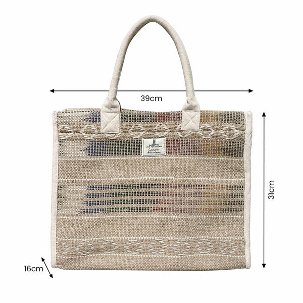 Jacquard Canvas Tote Bag | Chic