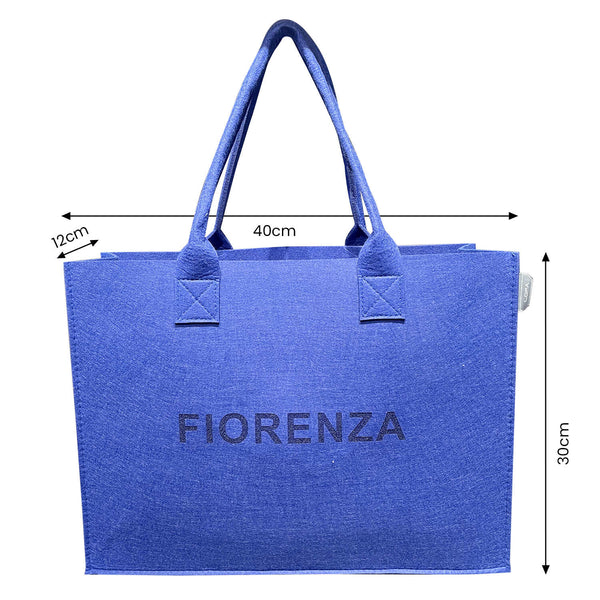 Eco-friendly Felt Tote Bag | Fiorenza Navy Blue