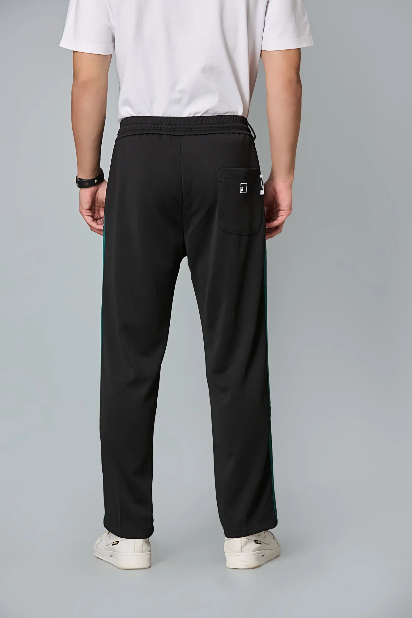 Straight Fit Black Active Pants
