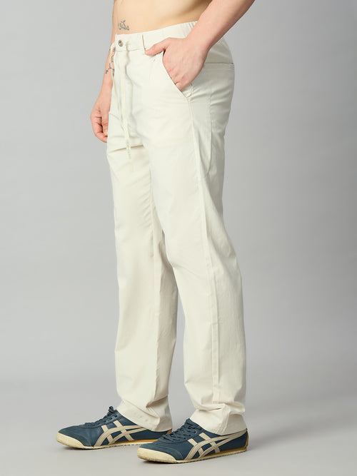 Beige Lightweight Comfort fit Smart Pant