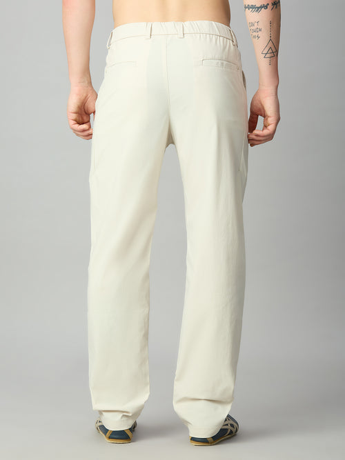 Beige Lightweight Comfort fit Smart Pant