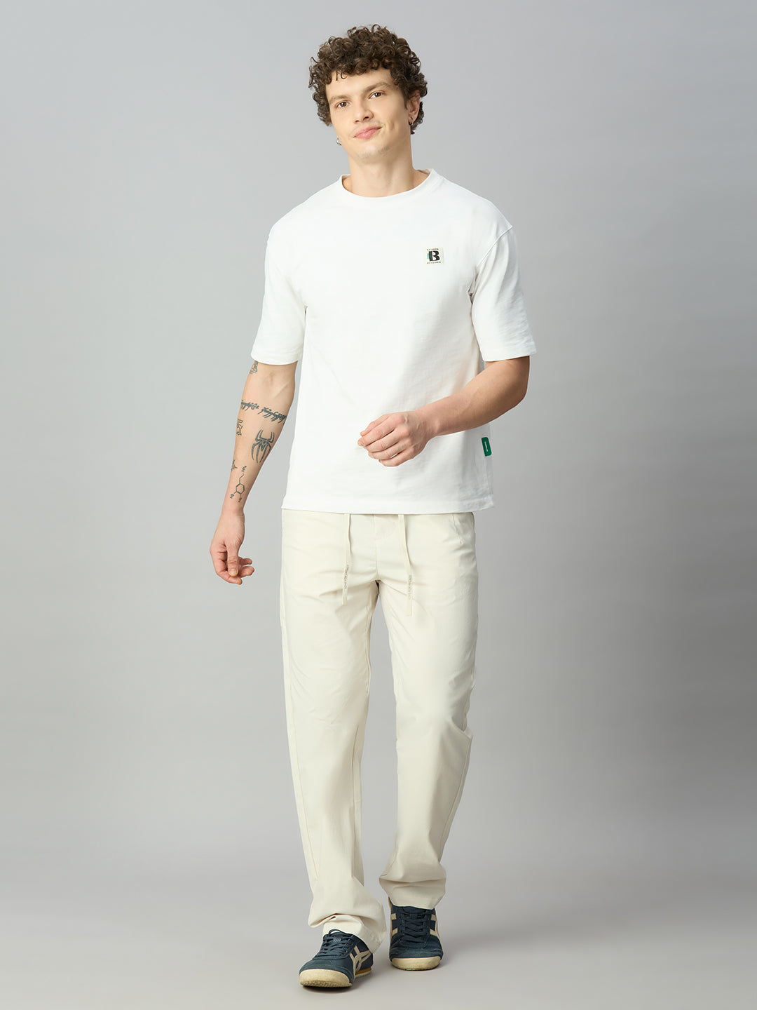 Beige Lightweight Comfort fit Smart Pant