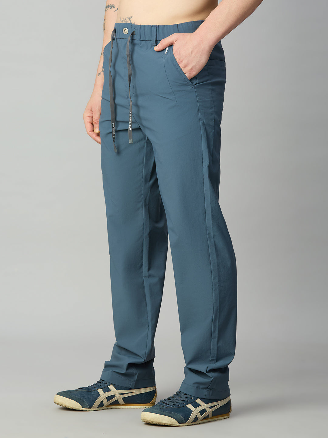 Ice Blue Lightweight Comfort fit Smart Pant