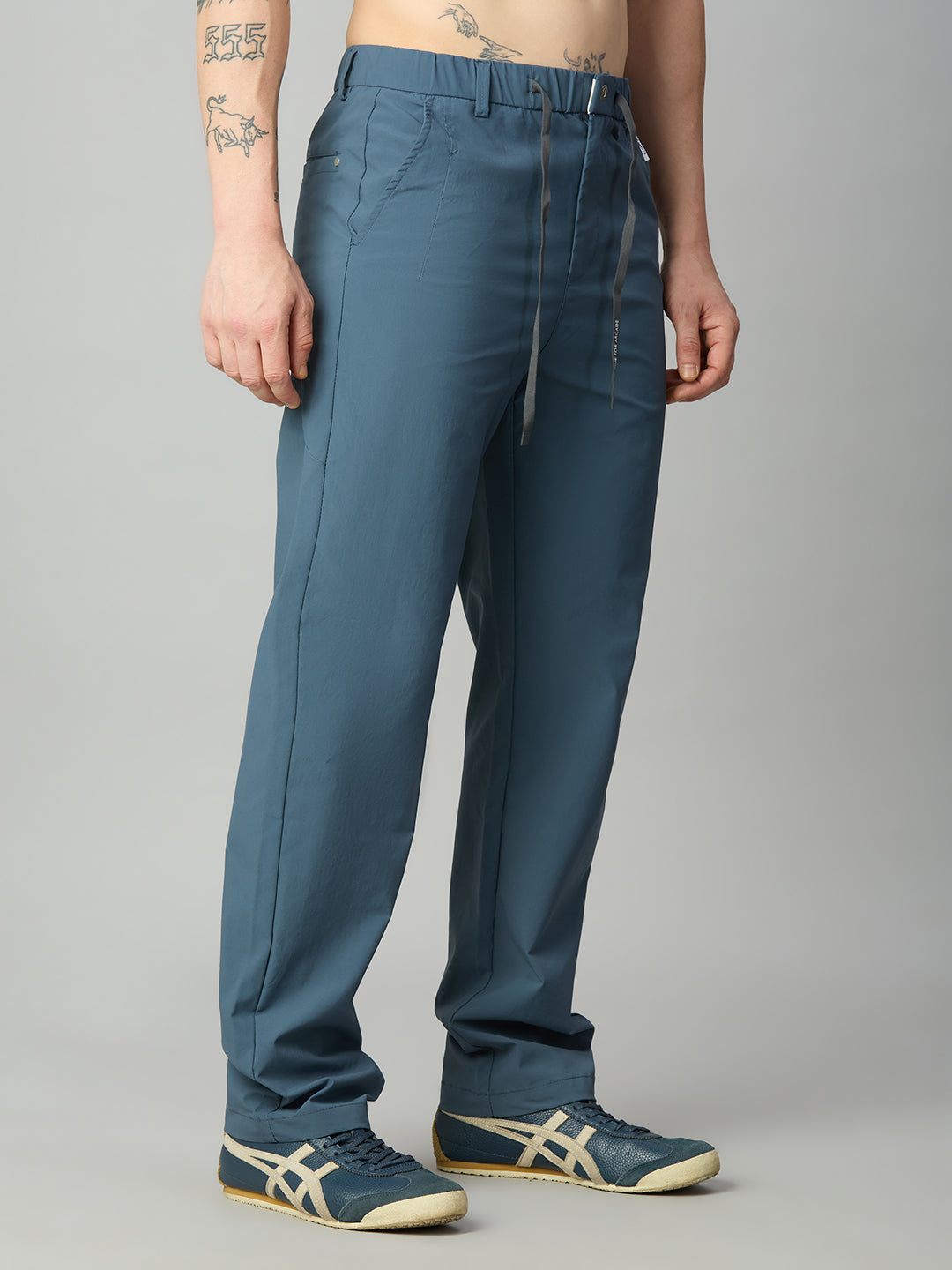 Ice Blue Lightweight Comfort fit Smart Pant