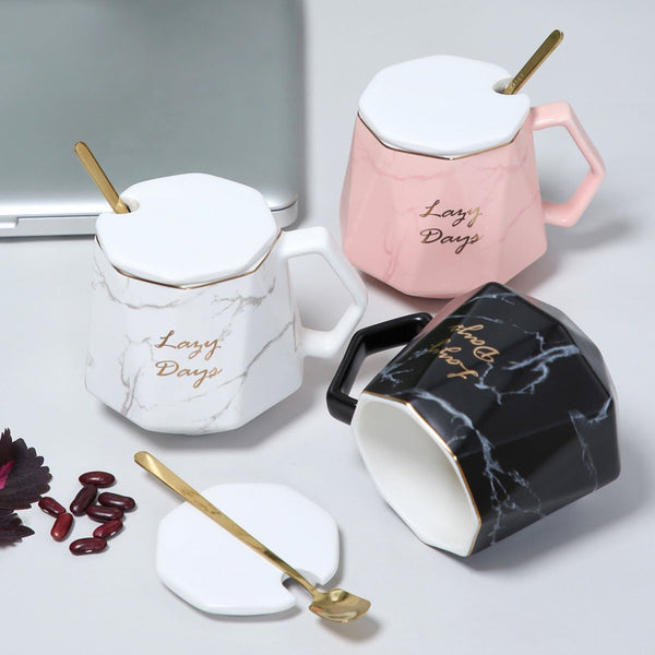 Ceramic Coffee & Tea Mug with Lid & Spoon LOFA-Love for Arcade