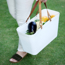 Load image into Gallery viewer, Shopping/Picnic Basket with Leather Handle-LOFA Lofa love for arcade
