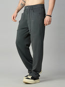 Grey Relaxed Fit Highly Comfortable Smart Pant