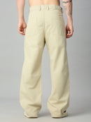Khaki Baggy Designer Smart Pant