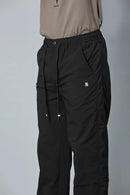 Net Lining and Waist String Detail on LOFA Men’s Black Comfort Fit Trousers