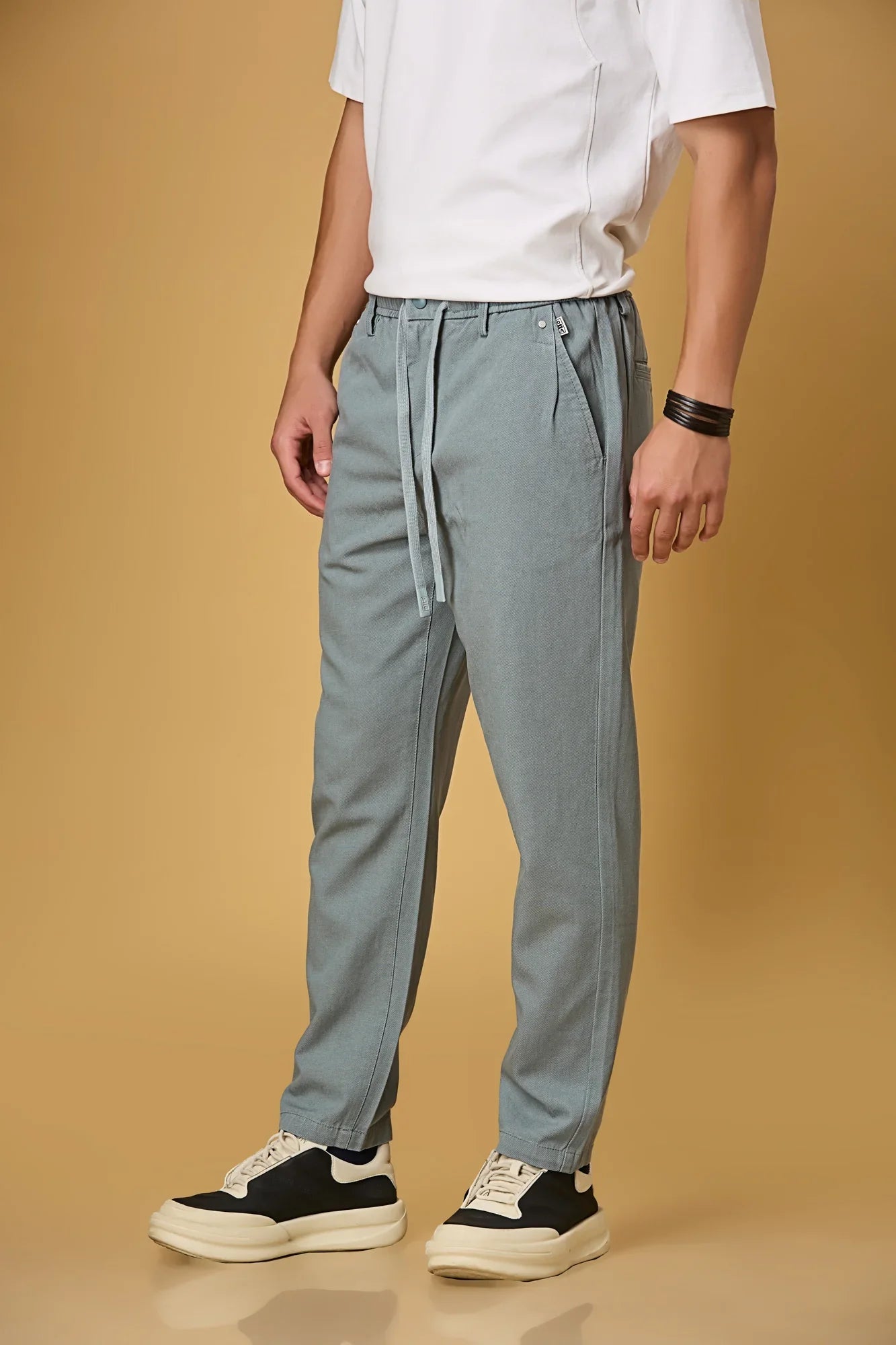 Comfort Fit Aqua Blue Trousers