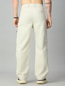 Men's relaxed fit Tencel cargo pants with premium drape and comfortable silhouette – back view