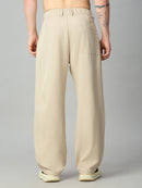Men's baggy Tencel trousers back view
