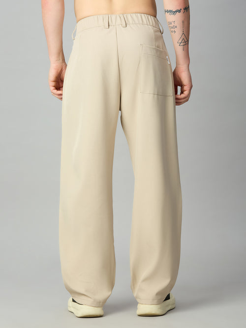 Men's baggy Tencel trousers back view