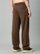 Rear view of Lofa™ Relaxed Fit Tencel Stretch Drawstring Pants displaying clean back pockets, elastic waistband, and relaxed straight-leg design.