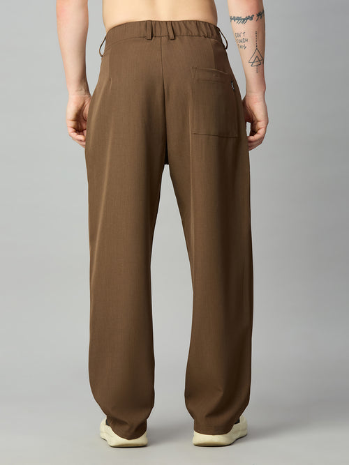 Men's baggy Tencel trousers back view