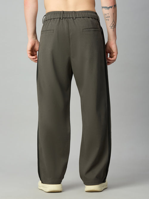 Men's cotton-Tencel baggy smart pants – back view