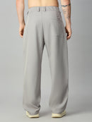 Men's baggy Tencel trousers back view