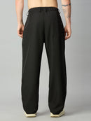 Men's baggy Tencel trousers back view