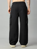 Men's baggy cargo pants back view