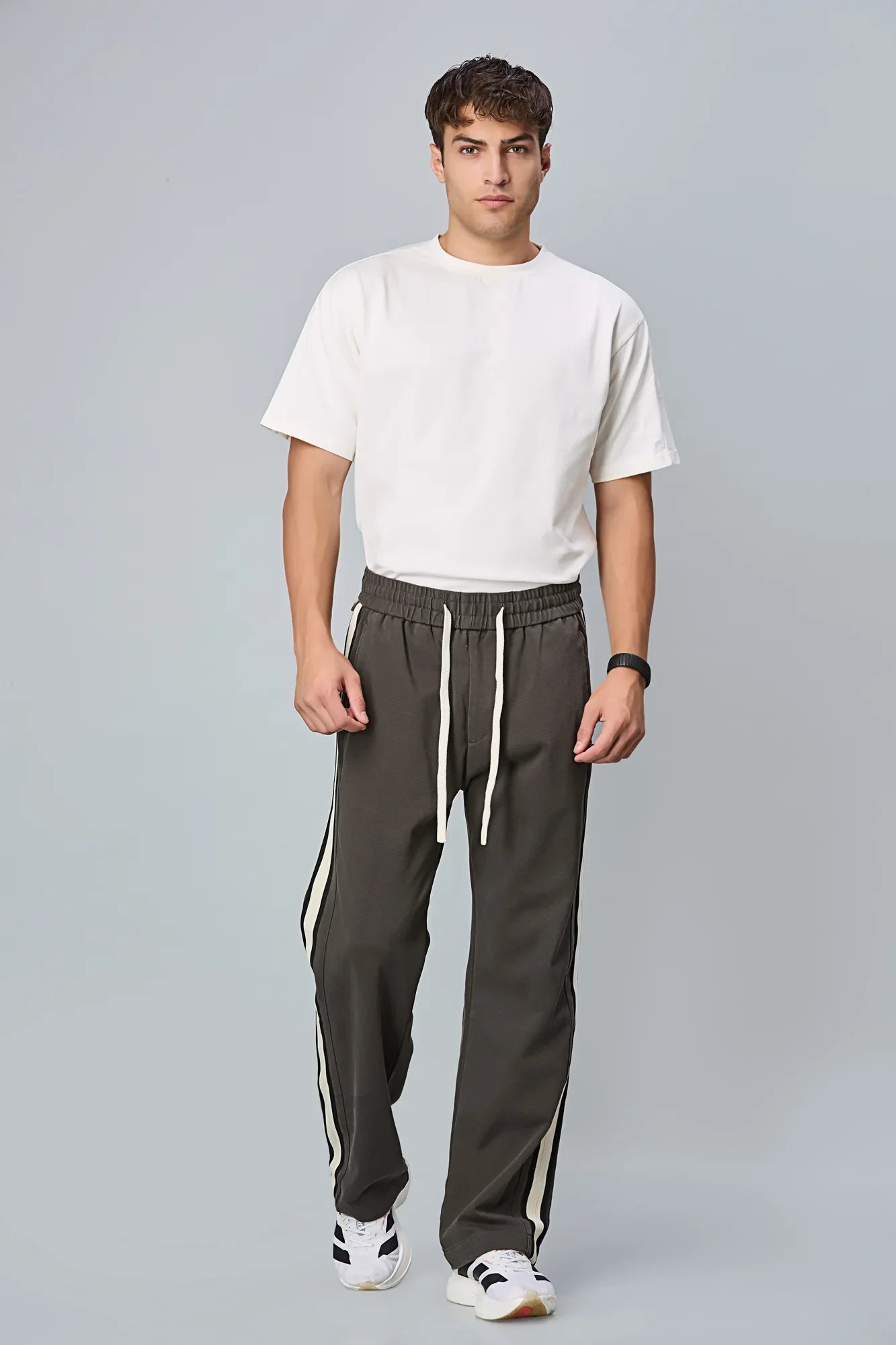 LOFA grey Baggy Fit Active Pants – Perfect for Outdoor & Everyday Wear