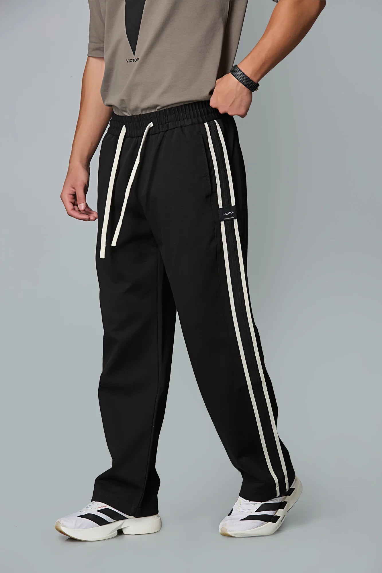 Baggy Fit Black Active Pants