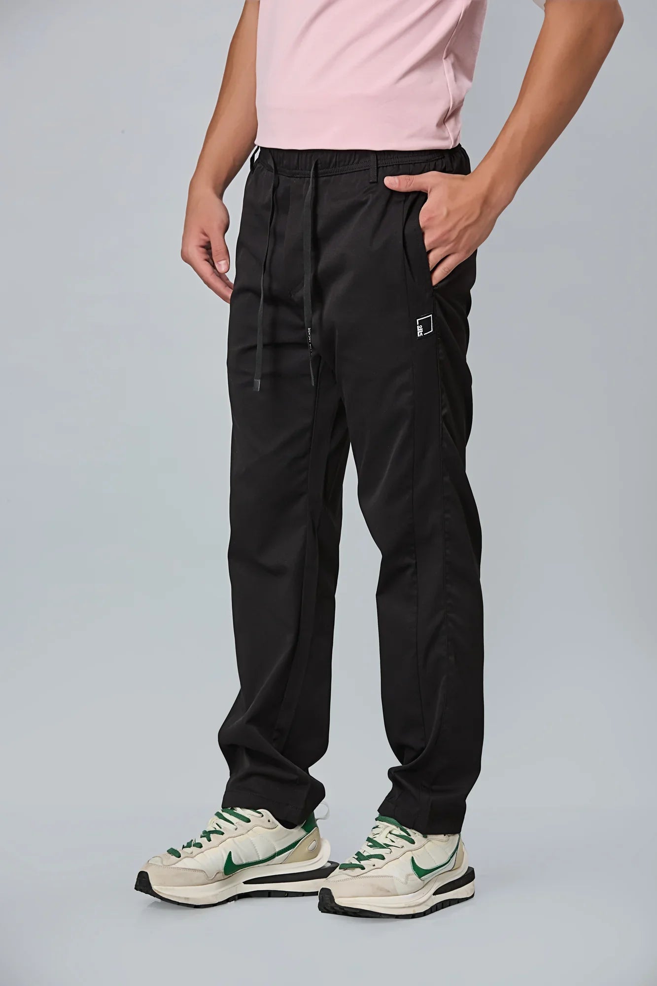 Comfort Fit Black Active Trousers