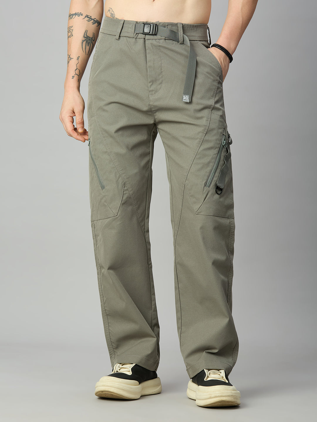 Baggy Fit Grey Cargo Pant
