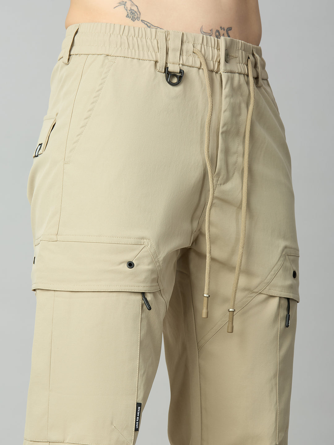 Comfort Fit Khaki Cargo Pants