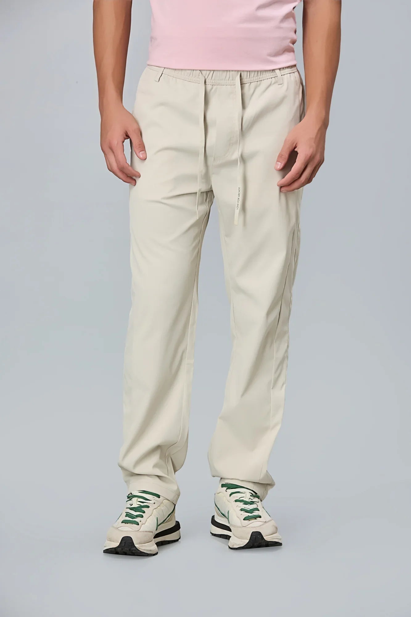 Comfort Fit Cream Active Trousers