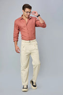 Men’s comfort fit smart casual trousers with stretch fabric – office wear look