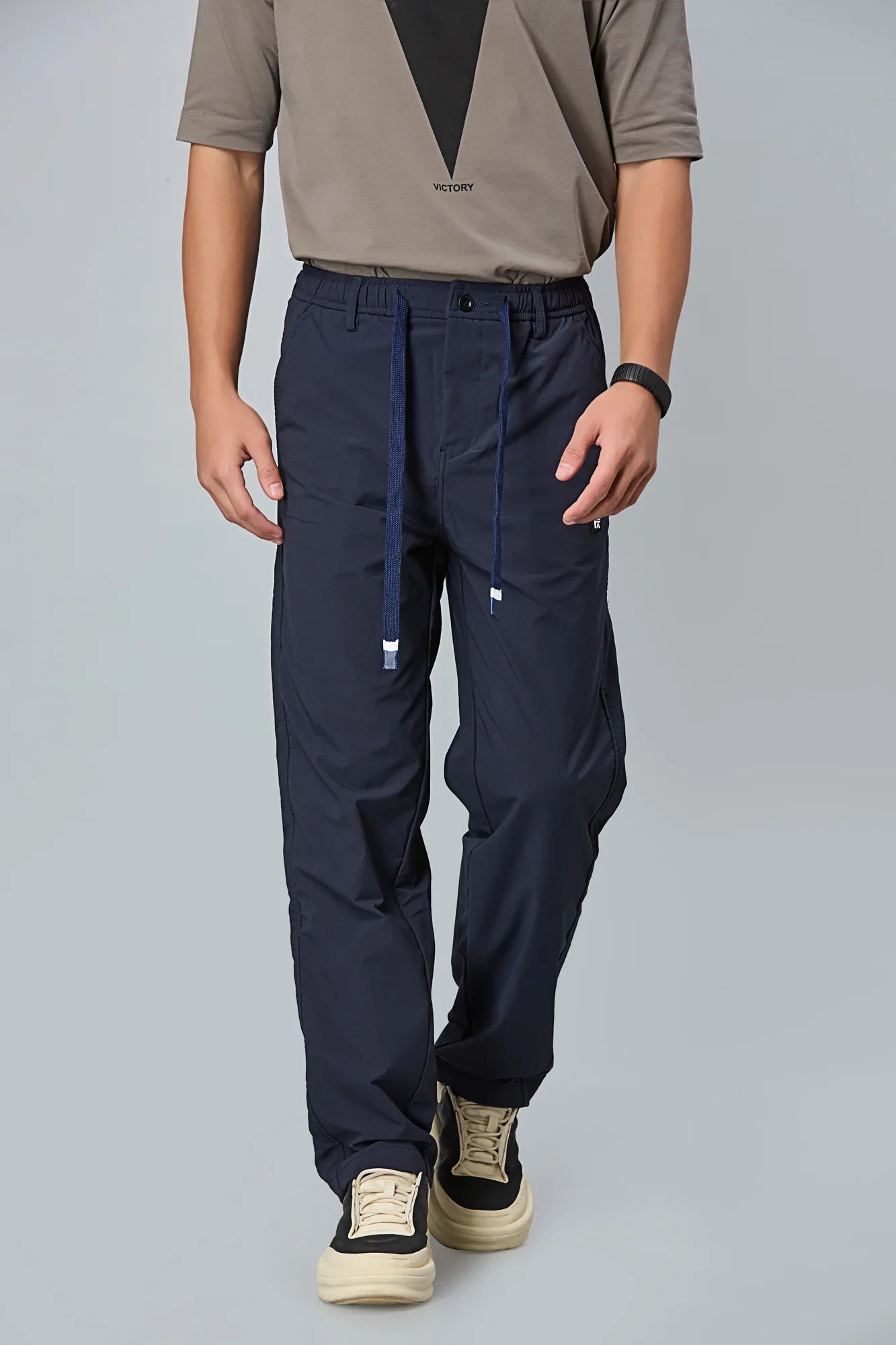 Comfort Fit Dark Blue Smart Pants