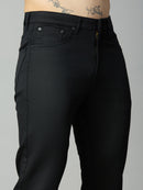 Close-up of premium stretch cotton blend fabric with smooth, refined finish