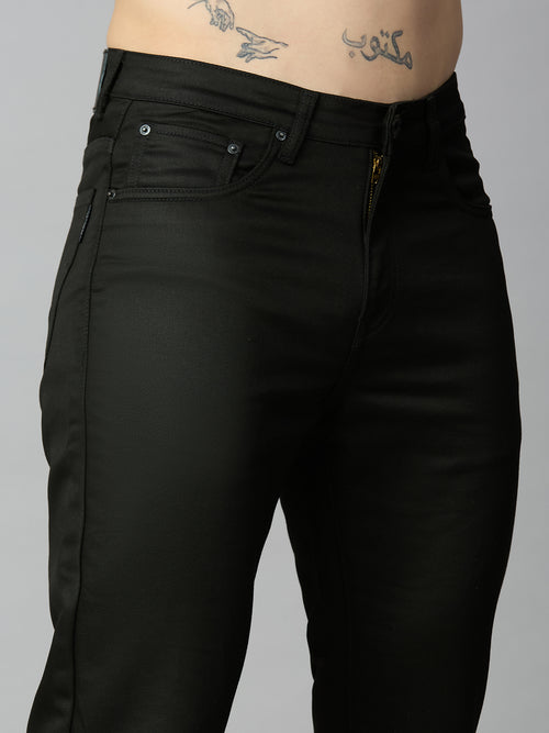 Close-up of premium stretch cotton blend fabric with smooth, refined finish