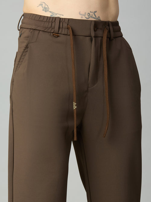 Close-up of premium textured Tencel-Spandex fabric with soft stretch finish
